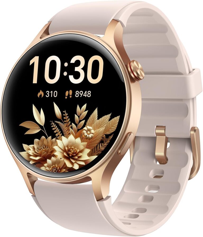 aeac Smart Watch for Women, 1.32” AMOLED Ultra-Clear Screen Activity Trackers with Heart Rate/Sleep/SpO2 Monitor, Smartwatch for iPhone/Samsung/Android, 110+ Sport Modes Waterproof Fitness Watch